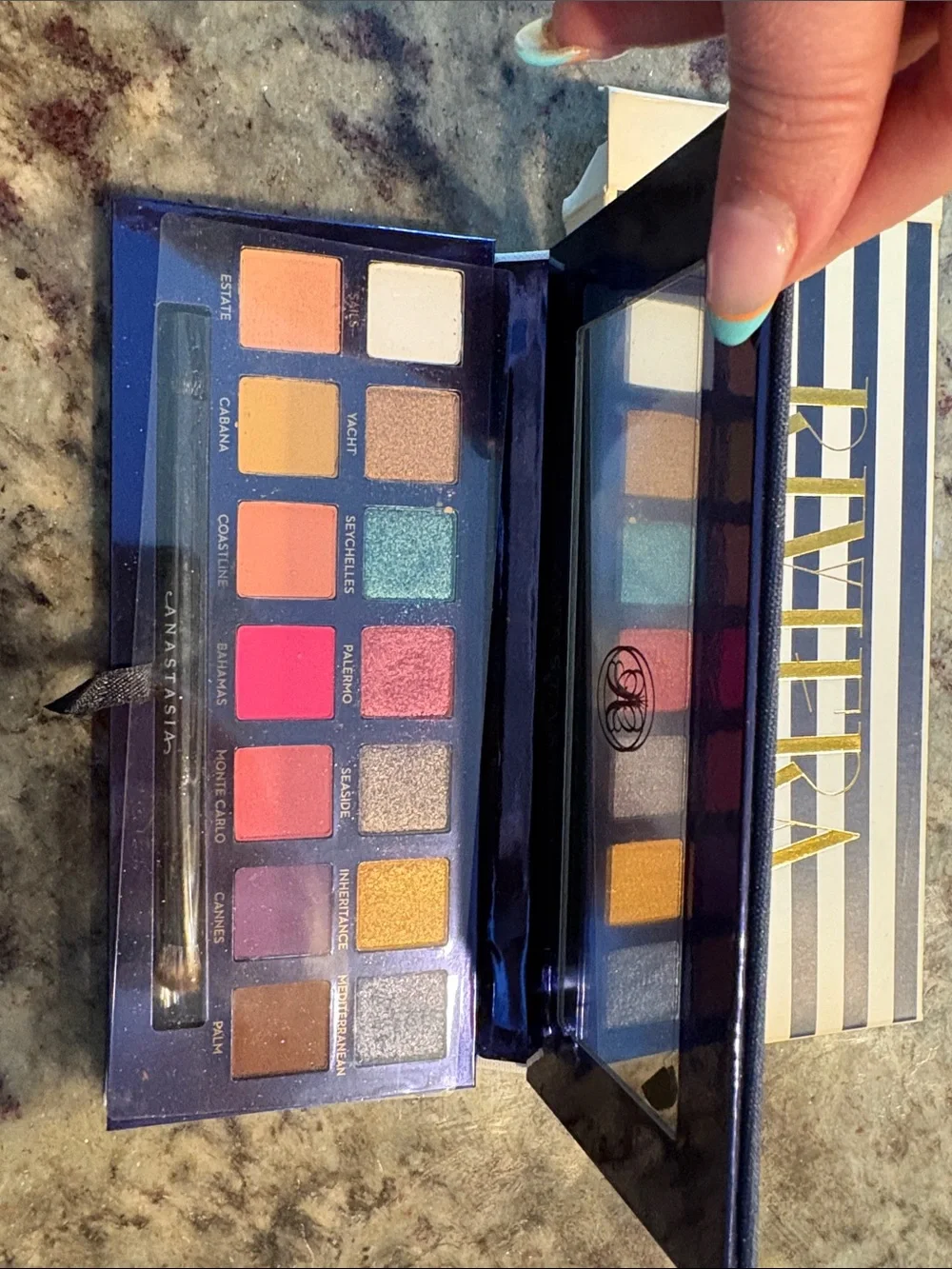 Anastasia Beverly Hills Riviera Eyeshadow Palette - Navy, White & Gold